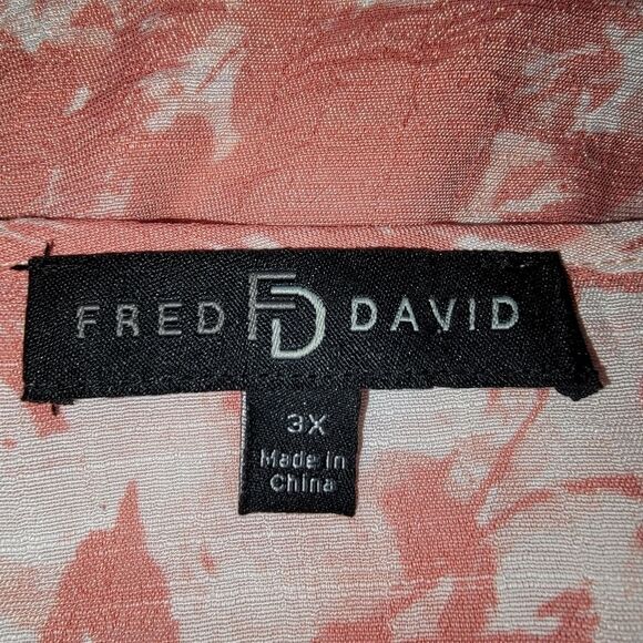 Fred David lattice sleeve peasant top blouse 3x - Picture 4 of 7